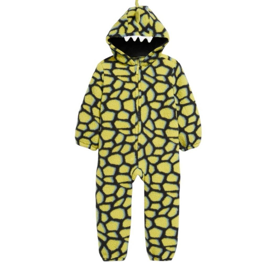 Dino One Piece Sherpa Costume Unisex Hooded Dinosaur
